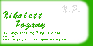 nikolett pogany business card